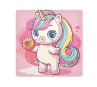 ODAWA Panno multiuso con unicorno rosa, autoadesivo, 35 x 35 cm, antigraffio, per attrezzature, custodia per riporre oggetti