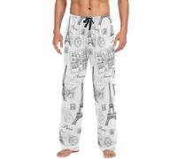 ODAWA Pantaloni da pigiama da uomo tribali vintage alti larghi