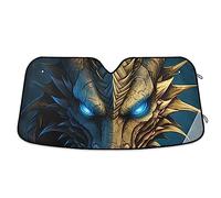 ODAWA Parasole per parabrezza auto con occhi azzurri, pieghevole, blocca i raggi UV, protezione dal calore, 139, 7 x 70, 1 cm, Occhi blu 02