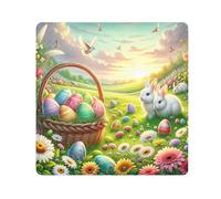 ODAWA Pellicola protettiva autoadesiva per fotocamera pasquale, 35 x 35 cm, panno magico facile da riporre per fotocamera, tablet, laptop, giallo, Cestino di Pasqua Floreale Giallo, 21.7x21.7in,