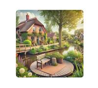 ODAWA Riverside Green - Pellicola autoadesiva in tessuto antigraffio, per fotocamera, laptop, cosmetici, 55 x 55 cm, colore: verde