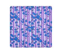 ODAWA Sacchetto cosmetico portatile pieghevole a righe viola floreale autoadesivo 55,1 x 55,1 cm borsa cosmetica portatile per viaggi