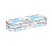 ODAWA Scatole trasparenti a forma di cane, con coperchio a chiusura ermetica, per bambini, 21,1 x 7,6 x 4,8 cm (lunghezza x larghezza x altezza)