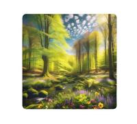 ODAWA Spring Forest Green 35 x 35 cm Pellicola autoadesiva in tessuto per fotocamera, custodia lavabile per fotocamera, laptop, cosmetici