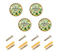 ODAWA St Patrick - Confezione da 4 pomelli moderni per cassetti della cucina con vite, pomelli a due ante per armadio e cassettiera, colore: verde arcobaleno