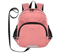 ODAWA Zaini al guinzaglio per bambini, zaino scolastico per bambini leggeri in corallo 3-6 anni, Corallo chiaro, M
