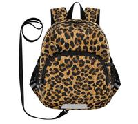 ODAWA Zaini per bambini con imbracatura e stampa leopardata nero marrone marrone marrone chiaro, zaino per ragazze della scuola, Stampa Leopardata Nero Marrone Marrone Marrone, Medium