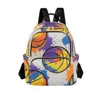 ODAWA Zaino da basket colorato trapuntato con cinghia per bagagli zaino da viaggio leggero per le donne, Basket colorato, Medium, Zaini Daypack
