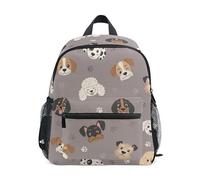 ODAWA Zaino per bambini con impronte di zampe di cane con targhetta per nome, zaino per ragazzi e ragazze zaini per asilo, Cartoon Dog Paw Prints, Medium