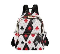 ODAWA Zaino trapuntato con farfalle sfumate e spallacci regolabili, da donna, alla moda, Cartoncino Cuori Nero Bianco, Medium, Zaini Daypack