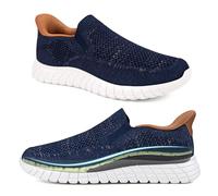 ODCKOI Slip On Sneaker da uomo, comodi slip in scarpe con supporto per l'arco del piede, leggere, traspiranti, per il tempo libero, scarpe da ginnastica e scarpe da corsa per tutti i giorni, lavoro