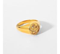 OdDdot Anelli angelici a Forma di Cuore in Acciaio Inossidabile Placcato Oro 18k per Le Donne Anelli Chunky retrò Gioielli Anello dell'orgoglio alla Moda Regalo di Compleanno