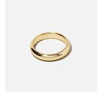 OdDdot Anello in Acciaio Inossidabile Placcato Oro 18k per Le Donne Minimalista Alta Lucida Fede Nuziale Anello Semplice Quotidiano Gioielli Regalo