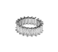 OdDdot Classico Lusso Piccolo zircone Quadrato Cerchio Oro Argento Anelli Gioielli alla Moda Matrimonio per Le Donne Temperamento Creativo Anello Regalo