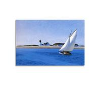 OdDdot Edward Hopper Pittore Opere d'arte - La gamba lunga) Stampa Poster Decorativi su Tela Wall Art Soggiorno Camera da Letto Dipinto 40 x 60 cm