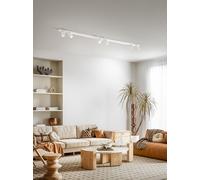 Oddy plafoniera 6 luci GU10 bianca spot cilindro orientabile inclinabile