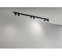 Oddy plafoniera 6 luci GU10 nero spot cilindro orientabile inclinabile