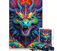 Ode al Drago Vibrante Puzzle per Adolescenti 1000 Pezzi Puzzle Rafforza la Memoria Tempo di Pace Qualità Bordo Classico Regalo (50x75cm)