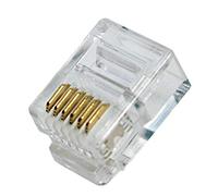 odedo RJ12 6P6C - Spina modulare per cavo piatto, spina Western, spina telefonica, connettori RJ12, 100 pezzi