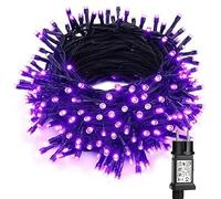 ODEETRONIC Halloween Catena Luminosa, 20M 200 LED Viola Stringa Luci Esterno 8 Modalità Impermeabile Natale Catena di Luci per Decorazioni Interno Festive Festa Nozze Giardino Balcony Finestra