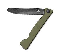 ODENWOLF W-PICNIC - Coltello da pane a lama ondulata come coltello pieghevole - adatto anche come coltello da jausen o coltello per panini - coltello affilato per esterni pieghevole utilizzabile come