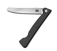ODENWOLF W-PICNIC - Coltello da pane con lama seghettata pieghevole, adatto anche come coltello da salsa o per panini, coltello ondulato affilato per esterni, utilizzabile come coltello da picnic