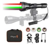 Odepro KL52 MAX Torcia elettrica da caccia super luminosa a lungo raggio Zoomable Predator Light con LED IR850 rossi verdi bianchi Supporto interruttore a pressione continuo per Coyote Hog Varmint