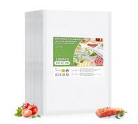 Oderra 100 Sacchetti Sottovuoto 20 x 30 cm | Per conservazione, congelamento e cottura sous vide. Compatibili con la maggior parte delle macchine sottovuoto