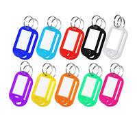 Oderra 20 Pezzi Targhette Portachiavi, Portachiavi Etichetta per Chiavi a 10 colori, porta chiavi Utilizzato per bagagli, etichette per nomi di animali domestici