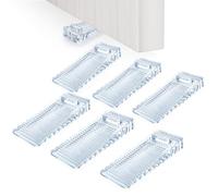 Oderra Fermaporta Pavimento PVC Trasparente, 6 Pezzi, Impilabile 3-12 mm | Cunei fermaporta in PVC trasparente, impilabili 3-12 mm, con struttura antiscivolo per superfici compatibili