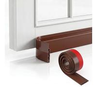 Oderra Paraspifferi Isolante Paraspifferi 100 cm per Porte d'ingresso, Blocco Freddo, Rumore e Umidità - Installazione Rapida - 1 x Marrone