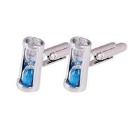 ODETOJOY gemelli per uomo, colore argento Business wedding Gifr camicia trendy smalto blu moda uomo camicia gemelli set argento Blu Sabbia Timer