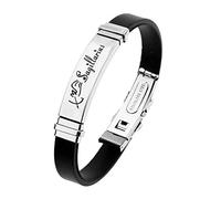 ODETOJOY Nera Costellazione Scorpione Bracciale uomo acciaio inossidabile segno zodiacale 12 Zodiaci bracciali Silicone astrologia oroscopo (Sagittarius)
