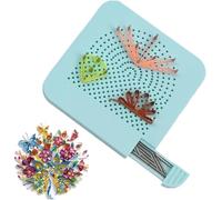 ODETOJOY Quilling Carta Tavola con Perno Stoccaggio Guida Griglia Blu per La Carta di Rotolo Strumento Mestiere Quadrato Fai Da Te