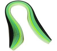 ODETOJOY Quilling Paper Gradient Quilling Strisce 3 mm Crafts Filigrana Paper 1/8" Rainbow Color 120 pz Lunghezza 53,3 cm (verde)