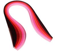 ODETOJOY Quilling Paper Gradient Quilling Strisce 3 mm Crafts Filigrana Paper 1/8" Rainbow Color 120 pz Lunghezza 53,3 cm (Rosso)