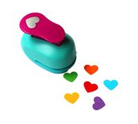ODETOJOY Scrapbooking cuore Retrò Fiore Punch Foratrice cuore in plastica e in acciaio 25mm 1 Inch in tutta la pagina Punch