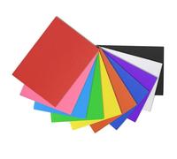 ODETOJOY Set di 10 fogli di cartone ondulato, 20 x 20 cm, simili al formato A4, ideali per progetti artigianali e fai da te (multicolore)