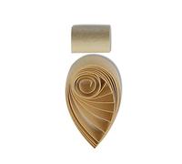 ODETOJOY - Strisce di carta metallizzata, rotolo da 3 mm, per realizzare biglietti artigianali, strisce per quilling, colore singolo, 60 pezzi, colore: beige oro