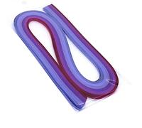 ODETOJOY - Strisce di carta per quilling sfumate, 5 mm, per progetti artigianali, in carta filigrana, colore crescendo, 120 pezzi, lunghezza 53,3 cm, colore: viola