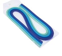 ODETOJOY - Strisce di carta per quilling sfumate, 5 mm, per progetti artigianali, in filigrana, colore crescendo, 120 pezzi, lunghezza 53,3 cm, colore: blu