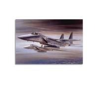 ODGYENGW Poster decorativo da parete su tela, motivo: aerei da combattimento F-15A, aquila militare, 30 x 45 cm