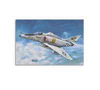 ODGYENGW Poster vintage con aerei di attacco Skyhawk A-4E, decorazione artistica da parete su tela, 30 x 45 cm