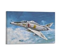 ODGYENGW Poster vintage con aerei di attacco Skyhawk A-4E, decorazione artistica da parete su tela, 60 x 90 cm