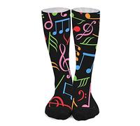 ODHHGDF Calzini unisex con note musicali, calzini morbidi da uomo, resistenti all'usura, per yoga, sport, attività all'aperto, 40 cm, Come nella foto, Taglia unica