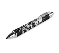ODHHGDF Skull Navigation Bones Compass Penne a sfera a punta fine 0,5 mm Penna a sfera retrattile flessibile rotonda Barrel Work Pen 1 PZ