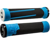 ODI AG2 Impugnature - Nero/Blu Lock-On Bici MTB Ciclista