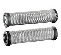 Manopole MTB ODI Elite Motion Lock-On 2.1 Grigie con Morsetti Neri, 130mm - Comfort e Prestazioni