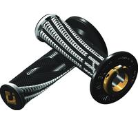 ODI Emig2 Pro V2 Manopole Lock-On Nere/Bianche Per Moto Strada Dirt Bike