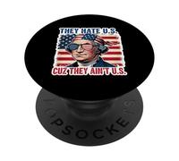 Odiano gli Stati Uniti perché non sono americani George Washington PopSockets PopGrip Adesivo